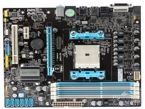 全固电容支持交火 昂达A75T主板仅499元