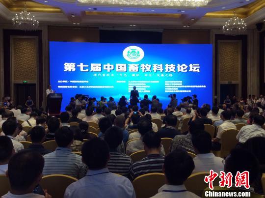 25日，第七届中国畜牧科技论坛正探讨畜牧业生态、循环、安全发展之路。 主办方供图 摄