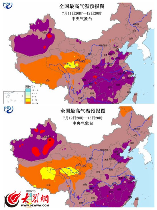 高温又有新姿势 未来2天半个山东都要热“紫”了