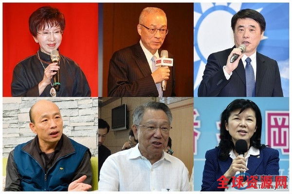 国民党主席6强对决！周六举办首场电视政见会。（图片来源：台湾东森新闻）