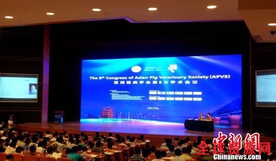 亚洲猪病学会第8次学术会议在武汉开幕 艾启平 摄