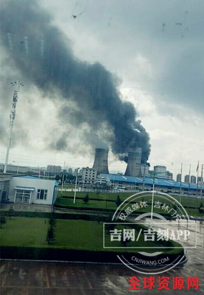 打雷打闪引燃脱硫防腐材料 国电吉林江南热电有限公司脱硫吸收塔发生起火