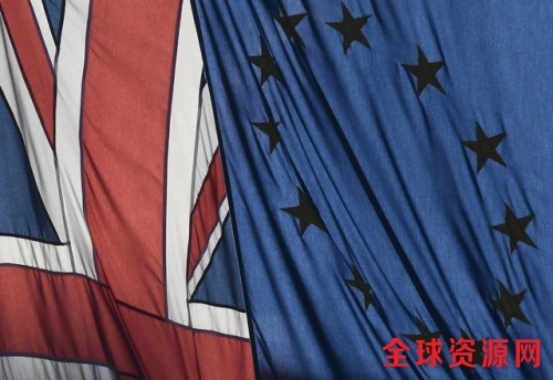 资料图：英国与欧盟旗帜