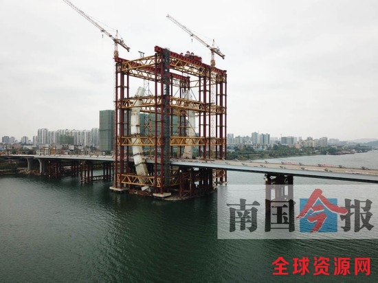 柳州市跨江大桥白沙大桥明年春节前完成吊装(图)