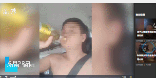 赤膊汉边“灌酒”边开车挑衅交警