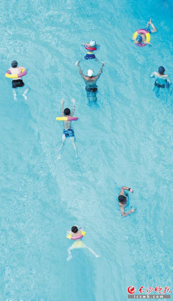  7月23日至8月31日，全市25家游泳场馆免费向青少年开放。 长沙晚报记者 邹麟 摄