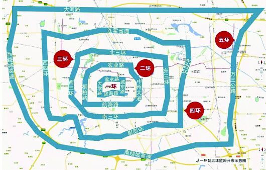 郑州五环分布图.资料片