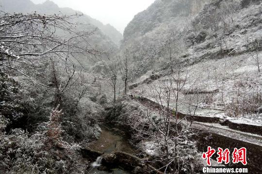 雪中的汉水源头。 田进 摄