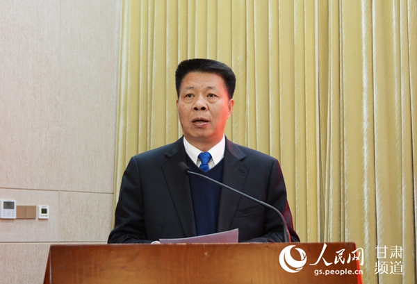 甘肃省委宣传部常务副部长高志凌致辞.(黄帆摄)