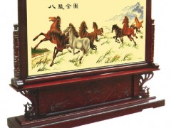 供应铜质工艺屏风、双面屏风（八骏图）图1