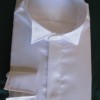 领结领配礼服袖头的白色衬衫 纯棉120支