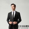 供应广州韩版男士两扣黑色西服外套修身小西服套装礼服职业西服