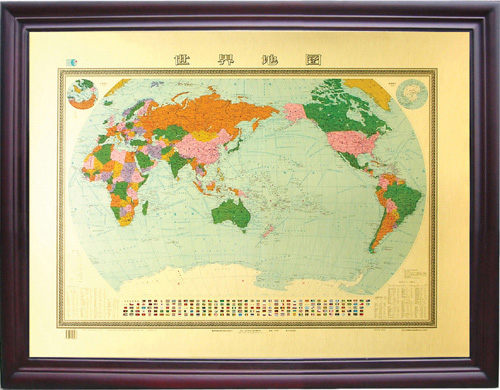 供应铜版地图 中国地图 世界地图 可订制地图