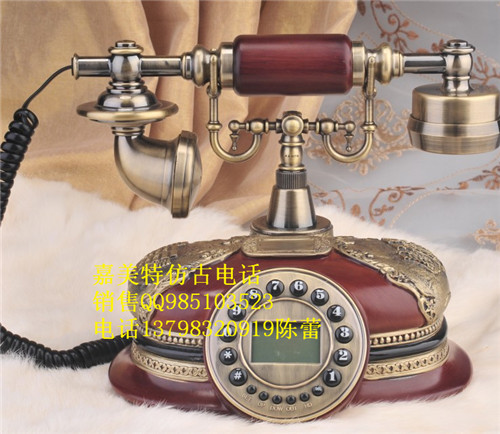 厂家供欧式玉石礼品仿古复古电话机畅销领先款式 高档工艺礼品