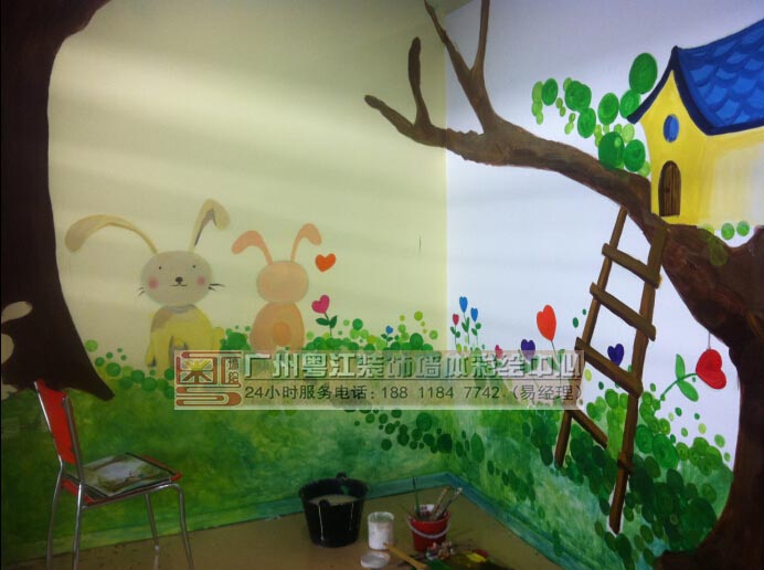 专业校园彩绘，幼儿园外墙喷绘，幼儿园室内布置彩绘