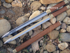 一体剑龙泉宝剑秦剑汉剑镇宅宝剑高锰钢车载短剑小剑唐剑未开刃图3