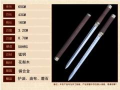 龙泉宝剑锰钢一体剑唐剑短剑镇宅辟邪刀剑户外防身武器未开刃图2