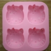 模型4连2种表情猫模 硅胶蛋糕模具手工皂模具 超可爱