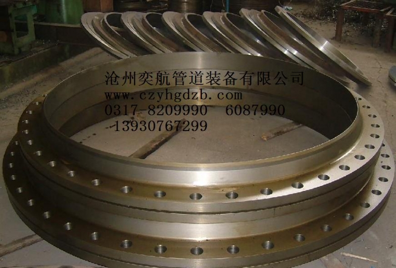 河北沧州定做大口径对焊法兰大型带颈对焊法兰奕航生产合金钢法兰