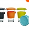 新品韩国软硅胶杯套杯盖 耐热钢化玻璃杯子硅胶套