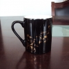 厂家供应广告色釉陶瓷杯定制logo 黑色马克杯水杯咖啡杯子