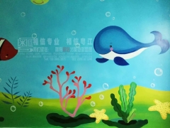 液体壁纸,硅藻泥背景墙3D画墙绘壁画幼儿园儿童乐园彩绘哪家好图1