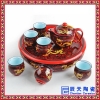 茶具订做 颜色釉陶瓷茶具 手绘功夫茶具