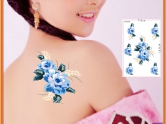 厂家批发 防水纹身贴 女 仿真花朵摄影写真纹身贴纸图3