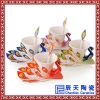 景德镇青花牡丹花咖啡具定做生产   工艺定制陶瓷咖啡具厂家