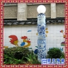 精致手工陶瓷灯柱  生产青花瓷灯柱  装饰田园陶瓷灯柱