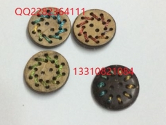 手工辅料手工穿线椰壳纽扣图1