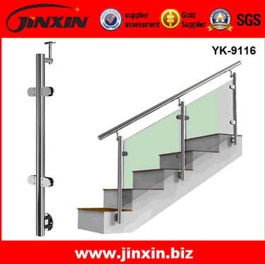 YK9116  双夹楼梯立柱 楼梯护栏 阳台护栏 玻璃护栏