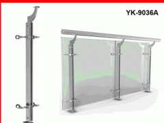 YK9036A 双片式 玻璃立柱 工程护栏 工程立柱图1