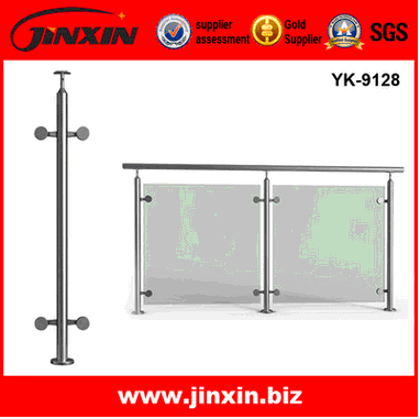 YK-9128 欧式简约泳池护栏 双边夹立柱 玻璃护栏