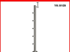 YK-9109 不锈钢立柱 楼梯栏杆 穿杆立柱图1