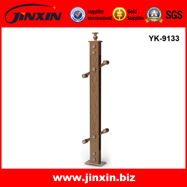 YK-91323 钢木结合立柱 复古护栏 楼梯护栏