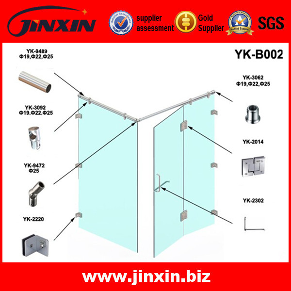 YK-B002 浴室移门 浴室玻璃移门套装  配件 不锈钢