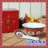 青花手绘寿碗 日用节日礼品寿碗  回礼陶瓷寿碗定制
