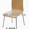 多层夹板椅子，弯曲木餐椅，不锈钢防火板，广东餐桌椅厂家直销