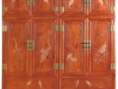 非花偭花山东红木家具卧室系列花梨木衣柜誉福红木图2