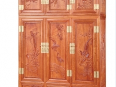 非花偭花山东红木家具卧室系列花梨木衣柜誉福红木图3