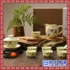 厂家直销10头雪花釉陶瓷 茶具套装特价青花功夫可定做