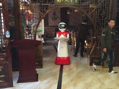 宁夏盛仕智能磁导航送餐机器人图1