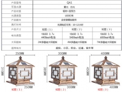 宁夏新农村太阳能柱头灯、别墅庭院灯图3
