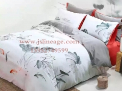 供应酒店布草|高档会所水墨风格多件套|精品客栈床品图1