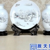 客厅电视柜欧式家居装饰品礼品陶瓷摆件三件套 创意花瓶