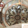 定制镂空红古铜豪华铝屏风|展厅豪华铝屏风