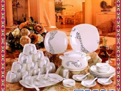 供应陶瓷餐具 景德镇套装礼品餐具 加字加logo定做餐具图2