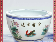 特大手绘青花山水缸 摆件 厂家直销图3