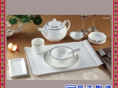 厂家供应餐厅摆台装饰陶瓷餐具定制 描金简约酒店餐具套装图3